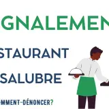 Signalement d'un restaurant insalubre. Comment dénoncer anonymement ? Un serveur apporte un plat à une cliente.