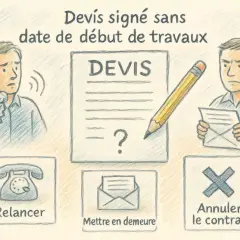Un devis signé sans date de début de travaux pose problème. Que faire ? Relancer, mettre en demeure ou annuler le contrat ?