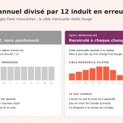 Comparaison de cibles mensuelles : une PME au sens communautaire doit ajuster ses prévisions aux réalités changeantes.