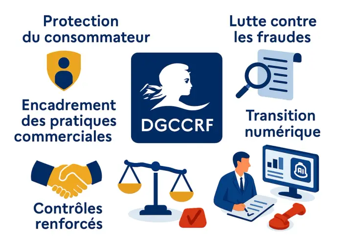 La DGCCRF assure la protection du consommateur, la lutte contre les fraudes et la répression des fraudes par des contrôles renforcés.