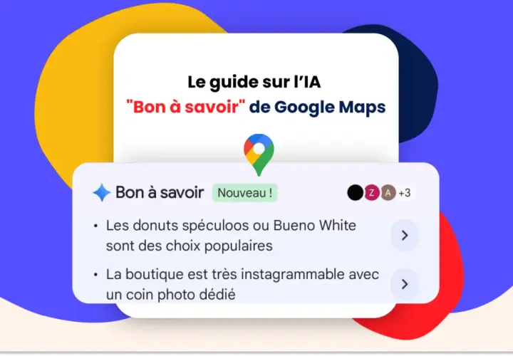Guide IA sur les "faux avis Google" de Google Maps, avec des astuces sur les donuts et l'aspect "instagrammable" d'une boutique.