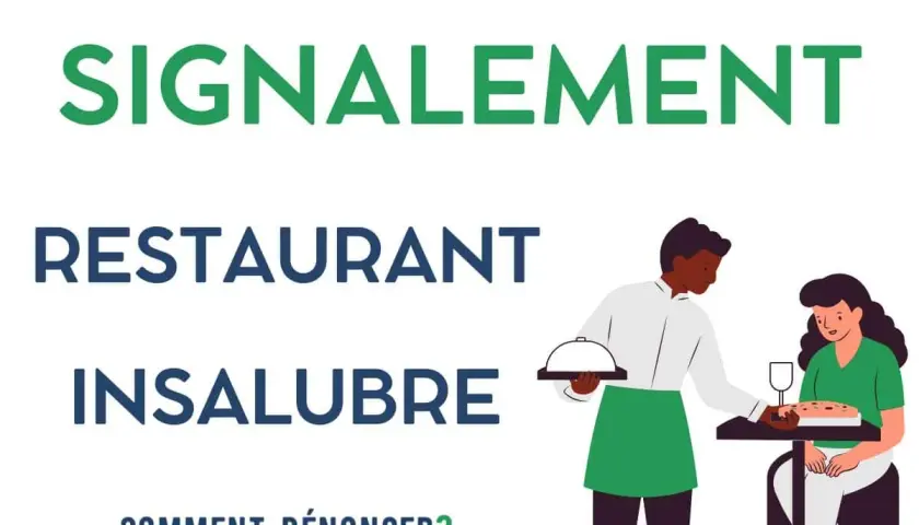 Signalement d'un restaurant insalubre. Comment dénoncer anonymement ? Un serveur apporte un plat à une cliente.