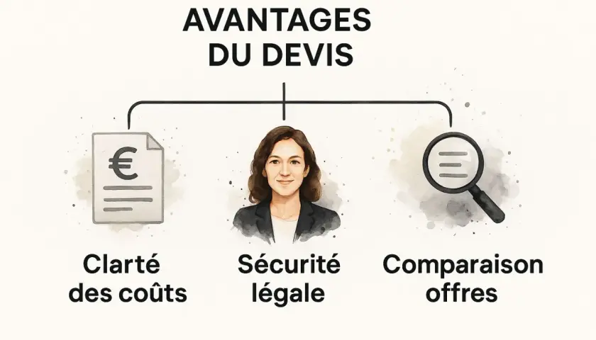 Les avantages d'un devis : clarté des coûts, sécurité légale, comparaison des offres. Savoir comment faire un devis est essentiel.
