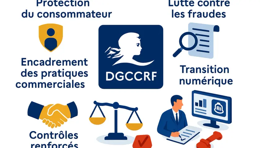 La DGCCRF assure la protection du consommateur, la lutte contre les fraudes et la répression des fraudes par des contrôles renforcés.
