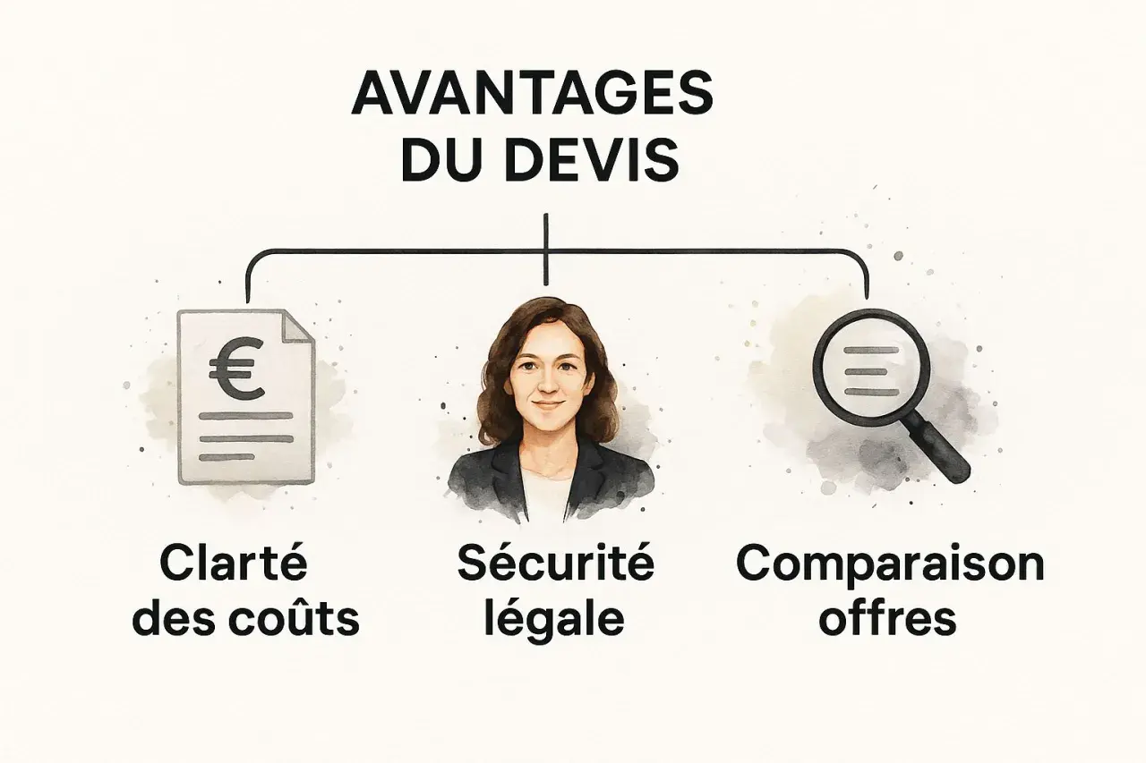 Les avantages d'un devis : clarté des coûts, sécurité légale, comparaison des offres. Savoir comment faire un devis est essentiel.